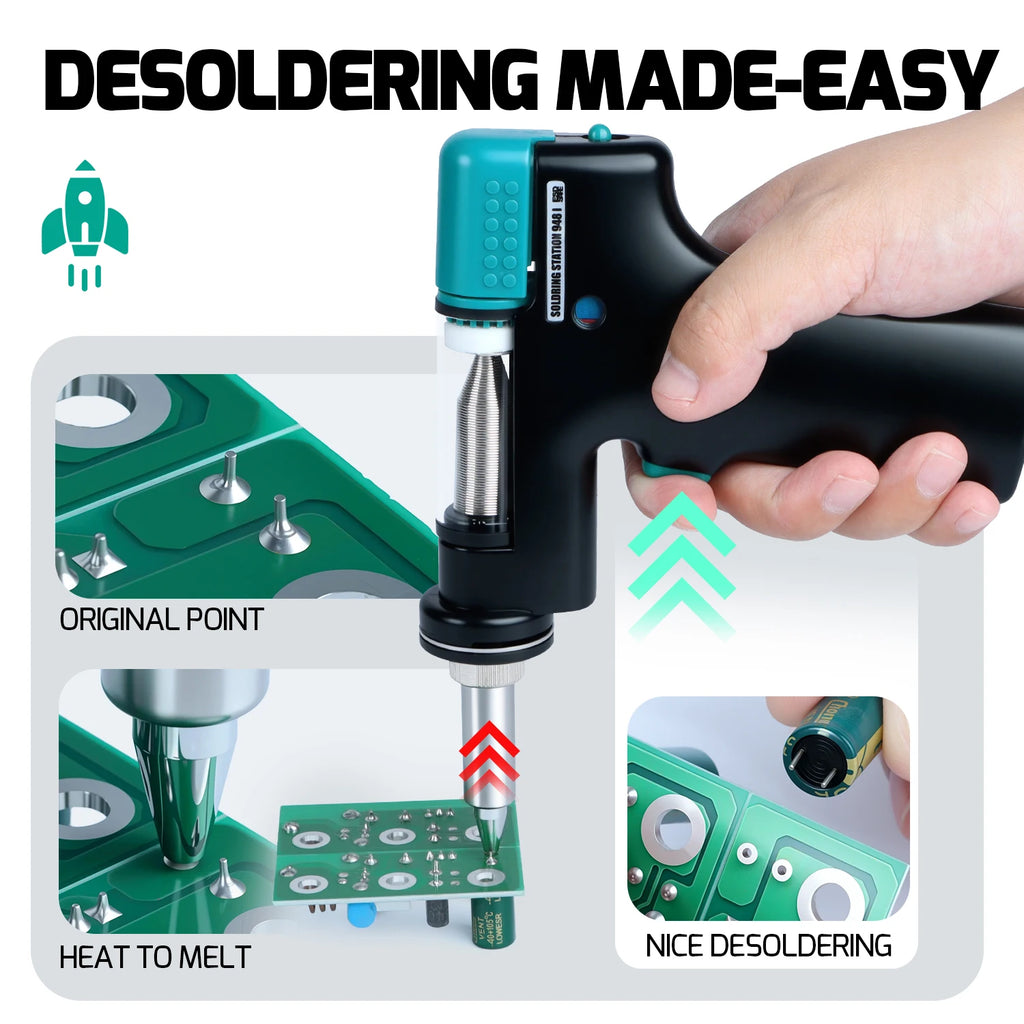 YIHUA 948D-I 110W High Power Desoldering Station With Tin Suction Gun PCB Welding Tools Vacuum Pump Sucker
