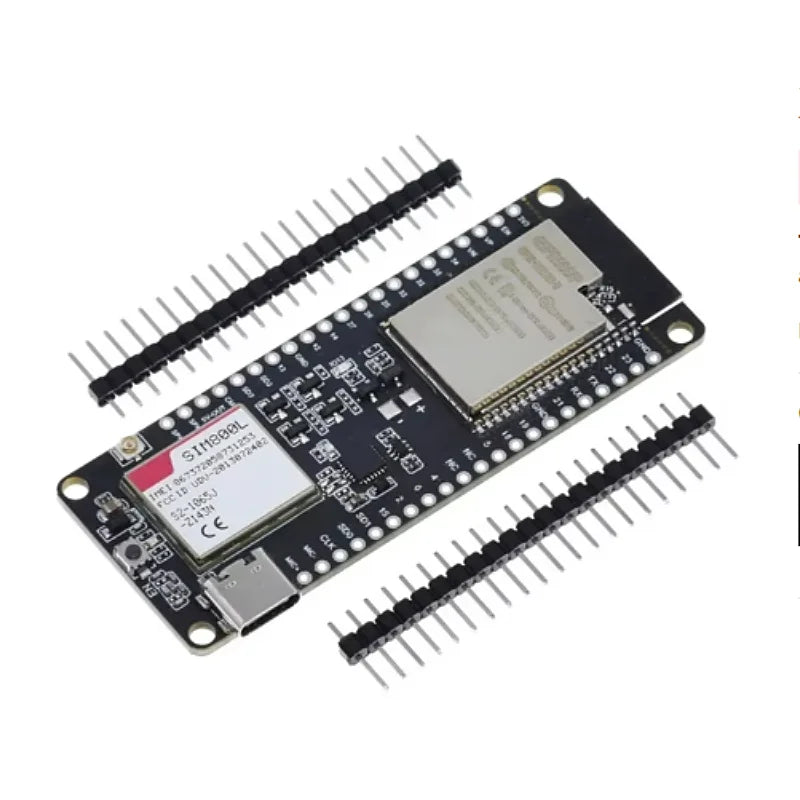 TTGO t-call V1.3 ESP32 wireless module, SIM antenna, SIM card, SIM800L module and GSM/GPRS arduino antenna