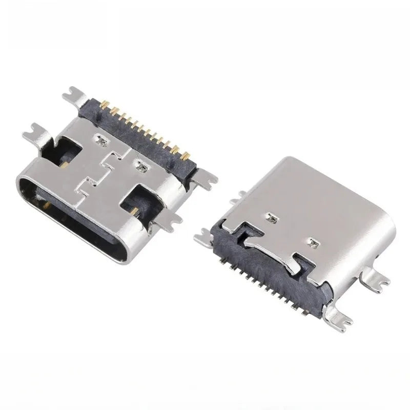 10Pcs USB Connector Type C Female Charging Port Jack 2/4/6/16 Pin Type-C Socket PCB Soldering SMD SMT DIY Repair Type C Adapter