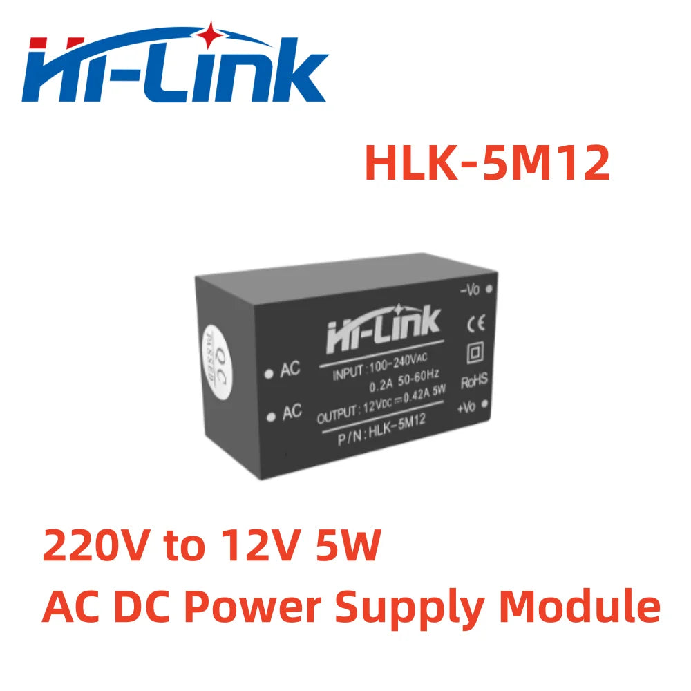 Hilink 5M05 AC DC 220V to 3.3V 5V 9V 12V 15V 24V 5W Power Supply Module HLK-5M05 Adjustable Step Down Converter Smart Home