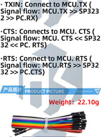 Bidirectional RS232-to-UART TTL Serial Converter Module - Male-Female Level Shifter for SP232 TTL Serial Port