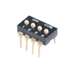 Slide Type SMT SMD Dip Switch Toggle 2.54mm 2Row 4Pin 2 Position/8 Pin 4 Position/16Pin 8 Position Black Switch Gold Plated Pin