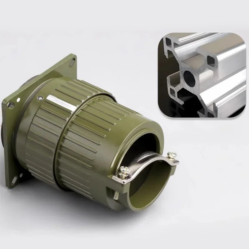 Y28M Fixed Type 28mm Aviation Plug Socket 4/7/8/10/12/14/19/24/32/37Pin Industrie Fast Buckle Male Female Connector Army Green