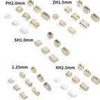 20pcs SH1.0 1.25 ZH1.5 PH2.0 XH2.54 mm Male Pin Header Socket Dip/Right Angle RA SMD SMT 2/3/4/5/6/7/8/9/10/12P Wafer