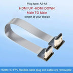 Suitable for HDMI-A1 A2 A3 A4 FFC Flexible Cable FPC Aerial Video Male Female 20P Shielded Cord PC Computer Gimbal Adapter Elbow