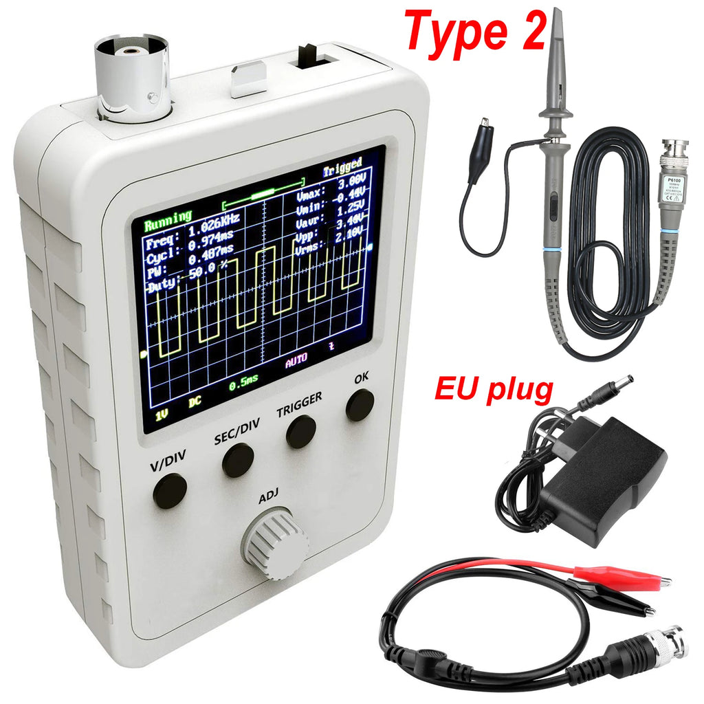 DSO PRO Handheld Digital Oscilloscope Portable Palm Size Oscillograph 5M Bandwidth 20MS/s Sampling Rate with P6100 BNC Probe