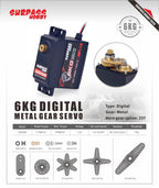 SURPASS HOBBY 9G 17G 25G 6KG 9KG 15KG 20KG Metal Gear Digital Motor RC Servo for Car Plane Robot Boat Model Wltoys Axial SCX24