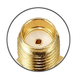 10pcs SMA Male / Female Jack PCB Edge Mount Connector, Straight Solder Type, Gold Plated 50Ω RF Receptacle for 1.6mm Board