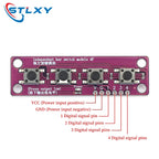 Stlxy Four Touch Switch Button Module Suitable for Single-chip Microcontroller ARM Raspberry-Pi Arduino Development