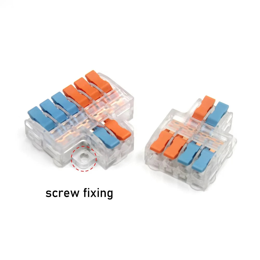 Mini Fast Wire Connectors Universal Compact Lever Nut Crimp Splitter Push-in Electrical Conductors Home Wiring Terminal Block