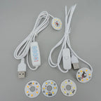 Warm White DC 5V 3W USB LED Lights 2835 Chip Single Color Reading Night Light Desk Book Tablet Lamp with Cable Dimmable