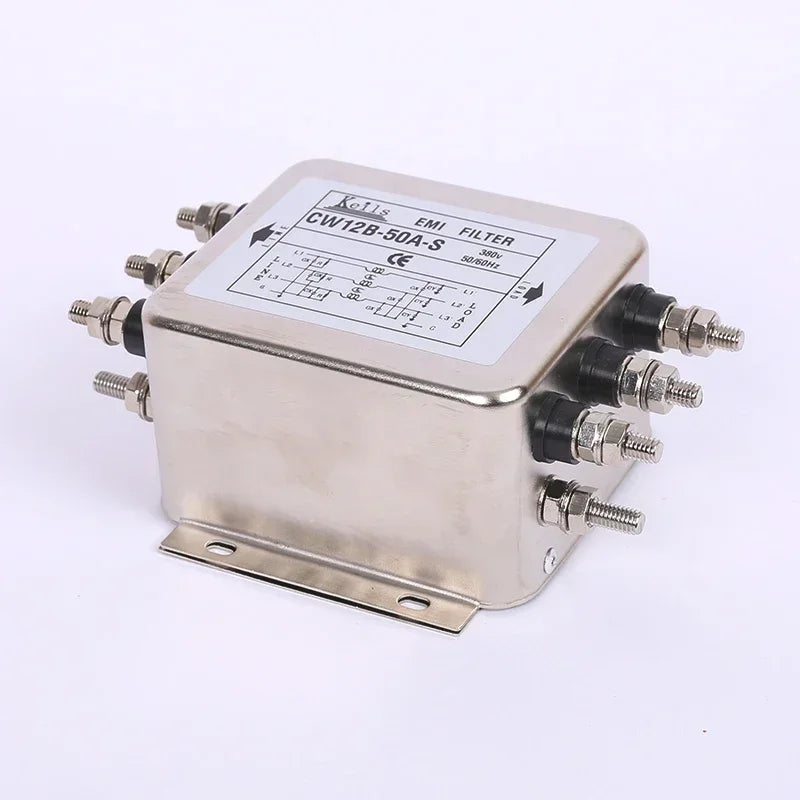 Three-phase Three/four-wire 380V AC Power Supply EMI Filter Servo Inverter Anti-interference CW12B-60A-S