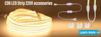 220V COB LED Strip Light High Bright Switch/Dimmable US 110v EU Plug Neon Tape Kitchen Cabinet  lighting Waterproof garden