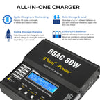 IMAX B6AC 80W RC Charger B6 AC 6A Balance Charger with Digital LCD Screen Li-ion LiFe Nimh Nicd PB Lipo Battery Discharger