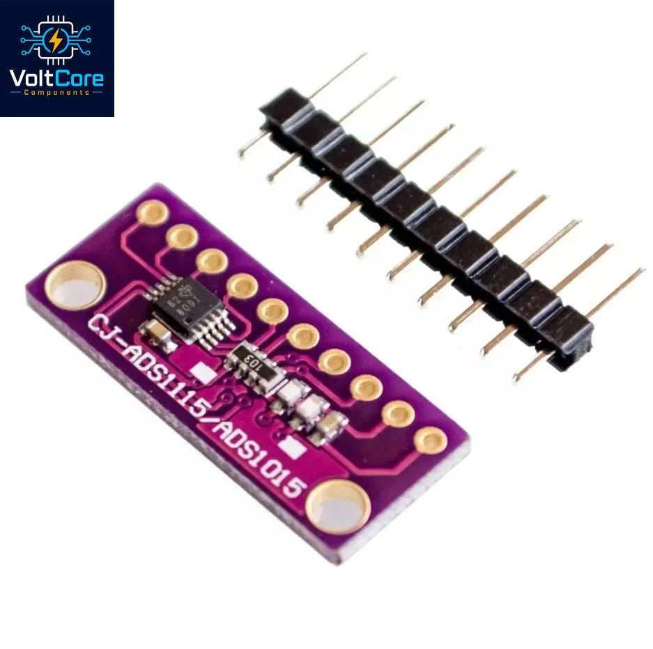 ADS1115 16 Bit I2C Module Precision 4 Channel Development Board Pro Gain Amplifiers 2.0V to 5.5V for Arduino