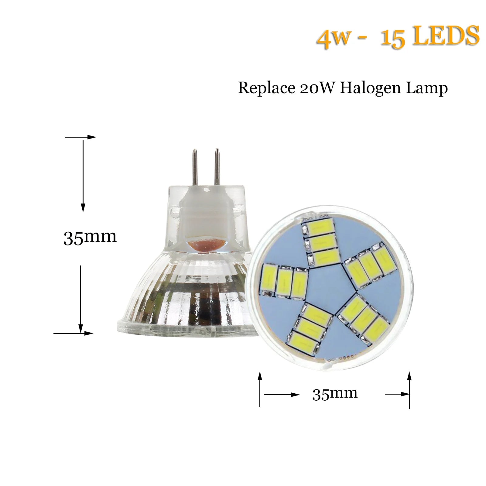 MR11 LED Spotlight Bulb GU4 DC 12V 5730 SMD 2W 3W 4W Glass Shell Replace 25W Halogen Lamps For Home Ceiling Decor
