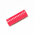10PCS Slide Type Switch Module 1 2 3 4 5 6 7 8 9 10 12 Bit 2.54mm Position Way DIP Red Pitch Toggle Switch Red Snap Switch