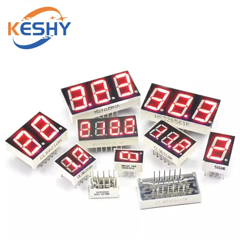5pcs Digital Tube Common Anode Cathode Red 1Bit 2Bit 3Bit 4Bit Digital Tube 0.28 0.36 0.4 0.56 Inch LED Display 7 Segment