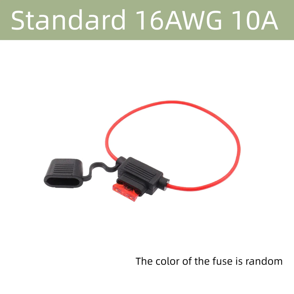 5/10PCS Waterproof Fuse Holder 32V Mini Small Medium Auto 18/1614/12/10AWG and Car Blade Fuse 5A 10A 15A 20A 30A