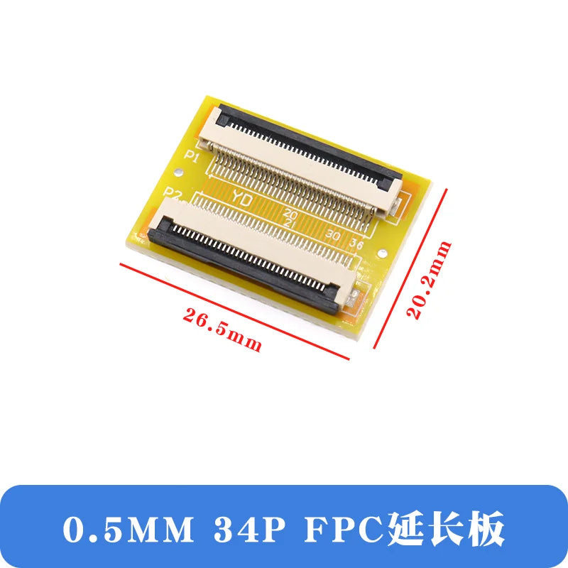 2Pcs FFC/FPC Flexible Cable Extension Board Adapter 0.5MM Pitch 4P/8/10/12/14/16/20/24/30/40/50/60/64Pin