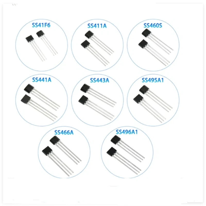 5PCS 100% New Original SS443F  SS443A  SS441R  SS411A  SS413F SS413F SS461R SS460S SS495B SS41F6 SS460P TO-92 Hall Sensor