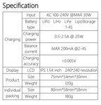 ToolkitRC M4AC 30W LiPO LiFE LiHV Compact AC Charger 1-4S XT60 Interface for RC Model FPV Racing Freestyle Drone Batteries