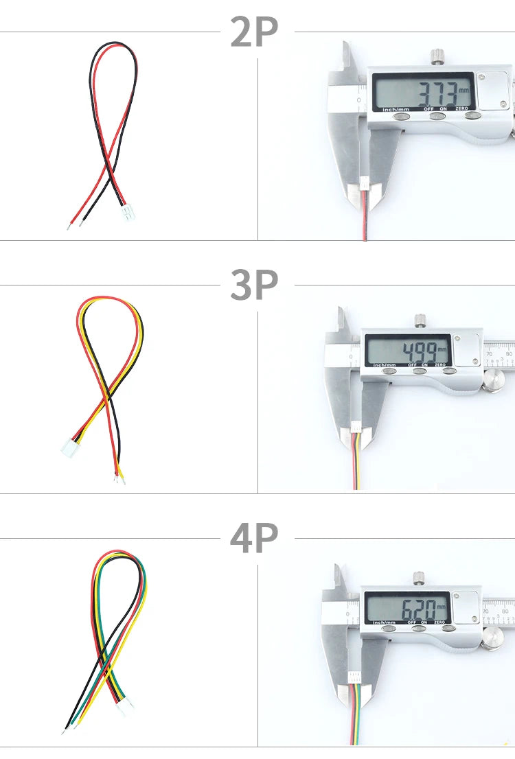 10Pcs/lot GH1.25 2P/3P/4P/6-pin JST GH Series 1.25mm Male Plug Connector 28AWG Wire Single/Double/Same/Reverse Connector 1.25MM