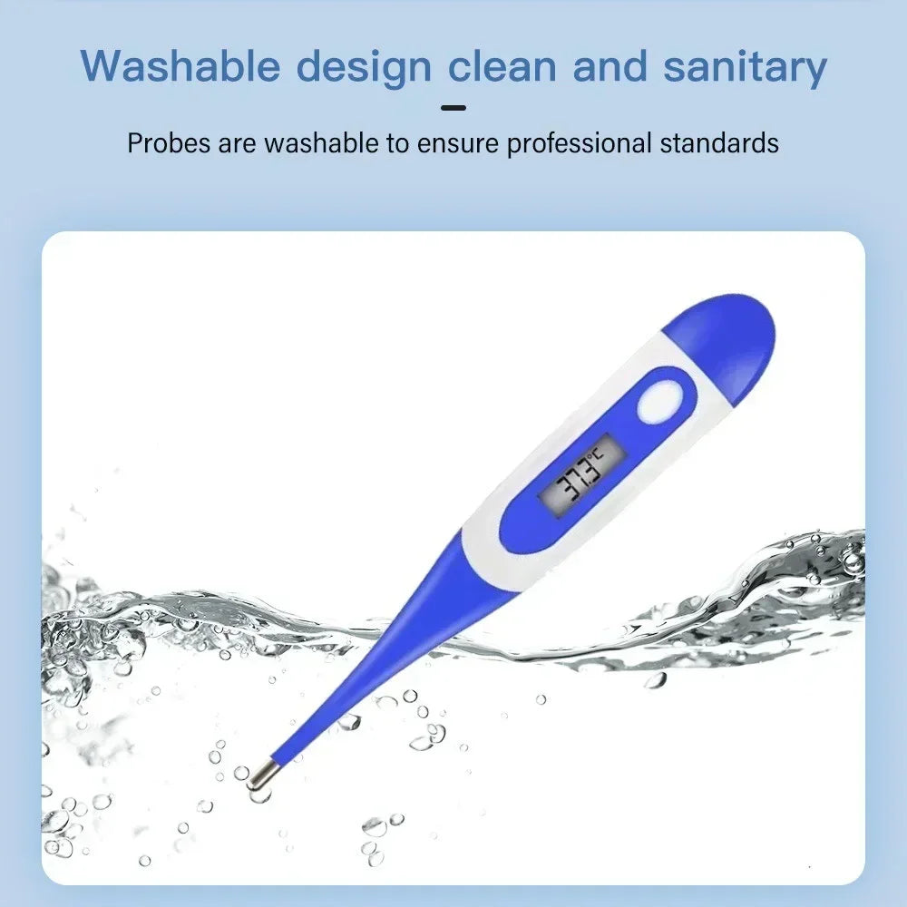 Professional Animal Digital Thermometer with Soft Probe Blue Digital Pet Dog Cat Veterinary Thermometer Waterproof Equipment