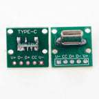 2pcs Micro Mini USB Type C USB 2.0 3.0 Male Female PCB Connector 90 Degree with Pin Header Data Charging Cable Jack Test Board