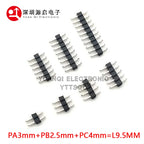 10pairs Male+Female 2.54mm PH5 Single Row Straight 1X2P/5P/6P/10P/15P/40P Short Version Rohs Goldplate PCB Pin Header Connector