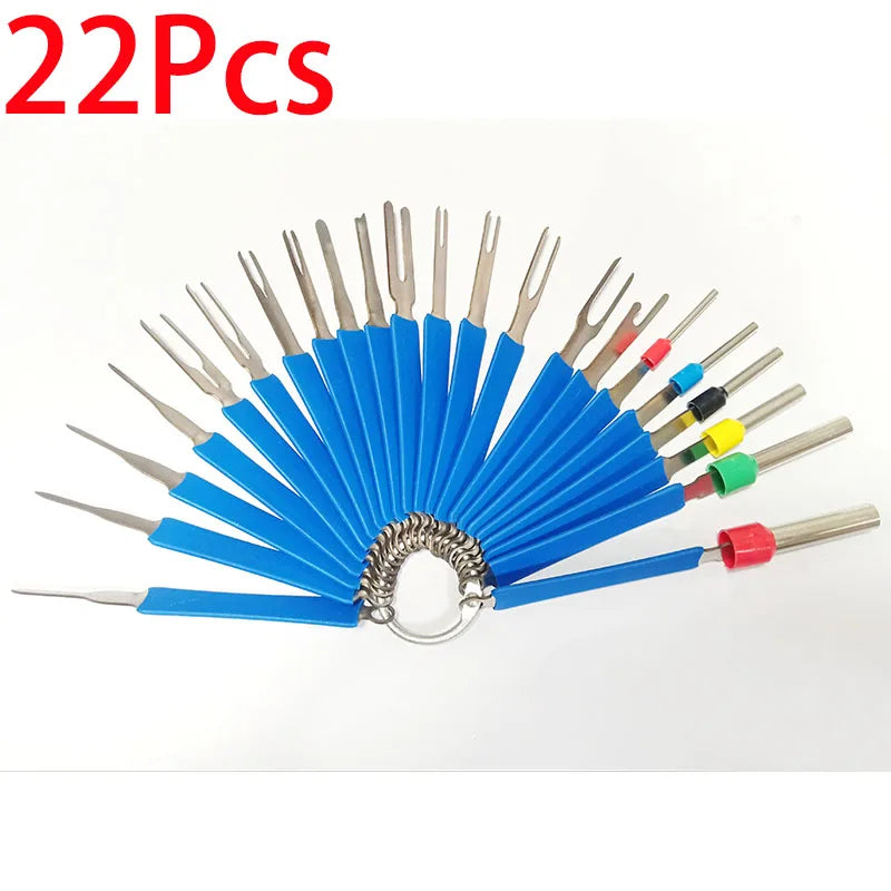 8-38Pcs Car Terminal Removal Tool Kit Depinning Tool Electrical Connector Pin Removal Car Optional Wire Terminal Removal Tools