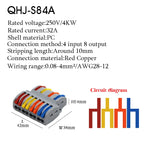 25PCS Electrical Cable Connectors Push-in Quick Terminal Blocks LED Cable Wiring Tool Wire Connectors Rail Installation Model