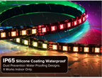 WS2805 Pixels LED Strip Light RGBCCT 5 in 1 Addressable LED Lights Dual Signal RGB WW CW 3000K-6500K DC12V 24V 1 IC to 3/6/7 LED