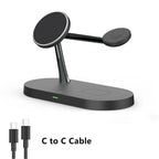 3 in 1 Magnetic Wireless Charger For iPhone 16 15 14 13 12 Fast Charging Station for Apple Watch 10 9 8 7 6 5 4 Airpods 2 3 Pro