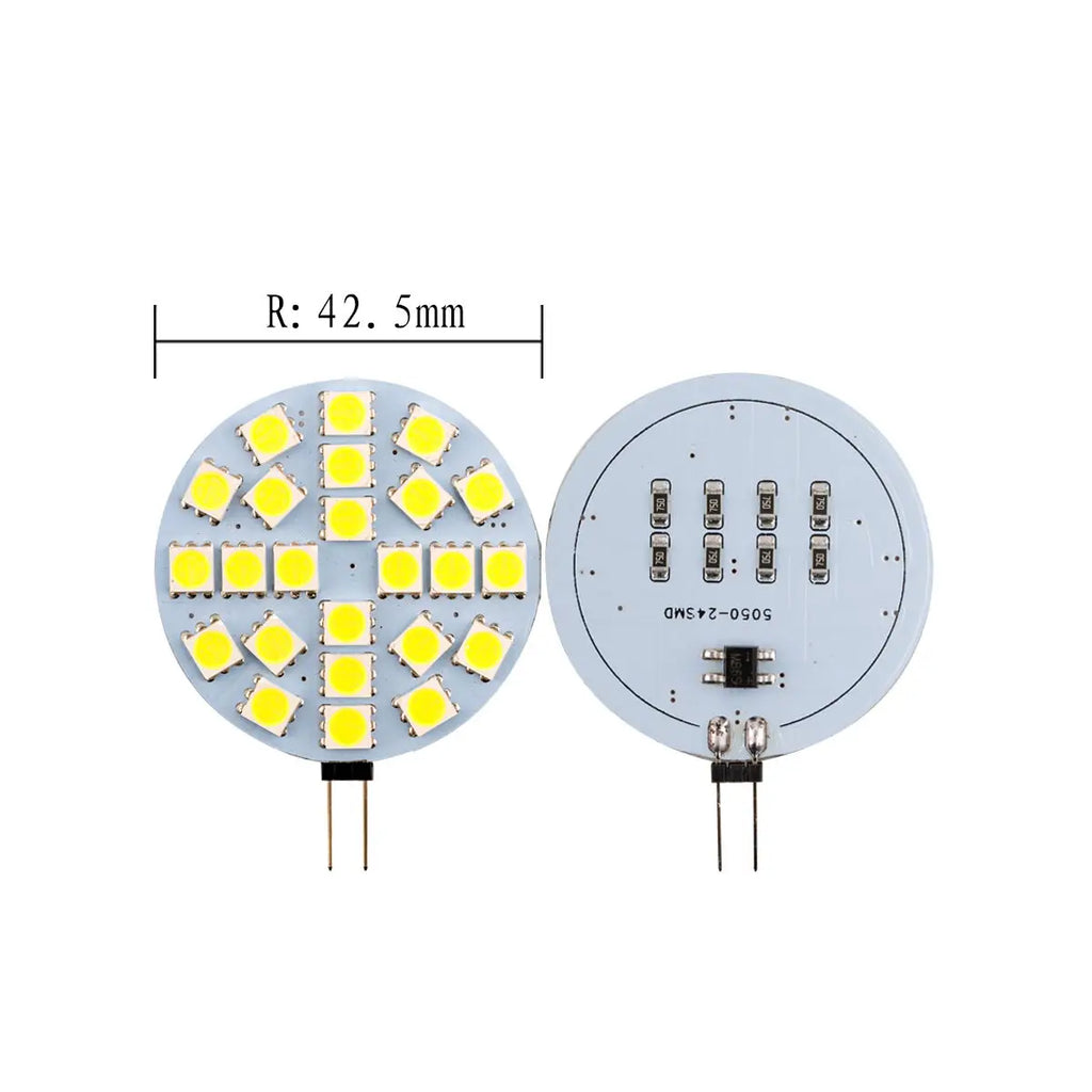 G4 LED Bulbs DC 12V 5050 SMD 1.2W 2.4W 5W 120 Degree Bi-pin Cold Warm White Halogen Replacement Lamp