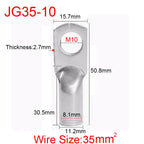 JG6/10/16/25/35/50/70/95/120-300 Marine Copper Screw Hole Electric Wire Cable Ring Tubular Cord End Lug Connector Crimp Terminal