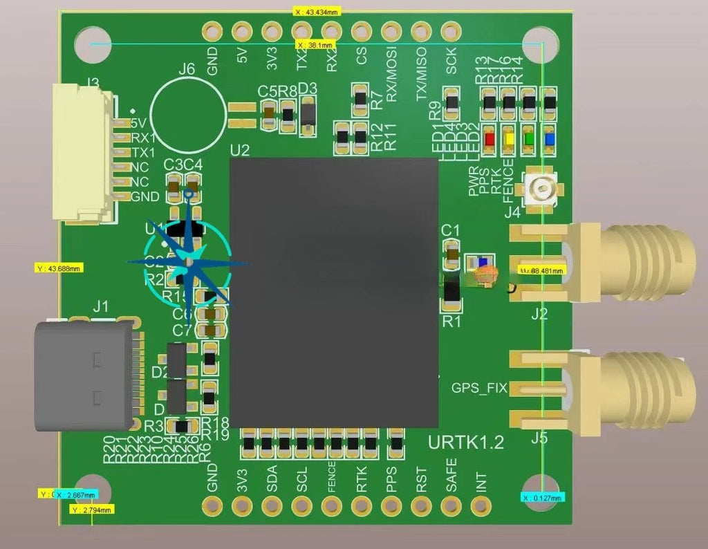 ZED - F9P - 01/02/04 B/15B High Precision Differential Positioning RTK Module pixhawk Pilot X20P
