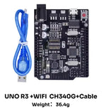 UNO R3 Official ATMEGA16U2/UNO+WiFi R3 MEGA328P Chip CH340G For Arduino UNO R3 Development Board WeMos ESP8266 USB/TYPE-C/Micro