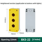 1/2/3/4/5 Hole Button Switch Control Box Button Emergency Stop Dustproof Waterproof IP65 Button Thickened Yellow Gray