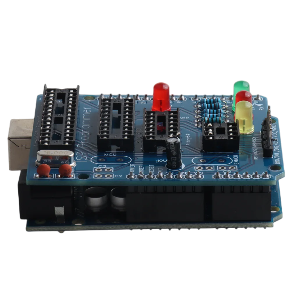 ATtiny13A  ATtiny84 ATtiny85 ATtiny2313 ATMEGA328P AVR ISP Programming Board Soldering Kit for Arduino Uno R3