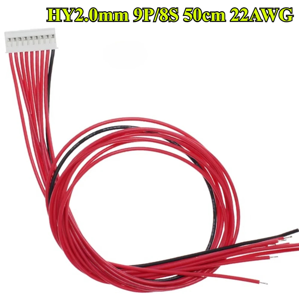 2P-18P BMS Balance Cable HY2.0mm Lithium Battery Protection Board Connection Wire PIN 1S~17S with Lock Buckle Cable 22AWG 50cm