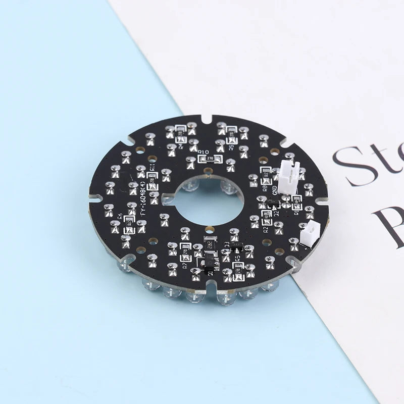 48PCS IR LED 850NM Illuminator Board – 60mm Night Vision Light for CCTV Surveillance Camera Housing, 50° Viewing Angle