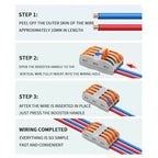 PCT-221 Lever Wire Connector 25 34 50 100PCS Inline Splicing Terminal Block Compact Cable Splitter Kit for LED Electrical Wiring