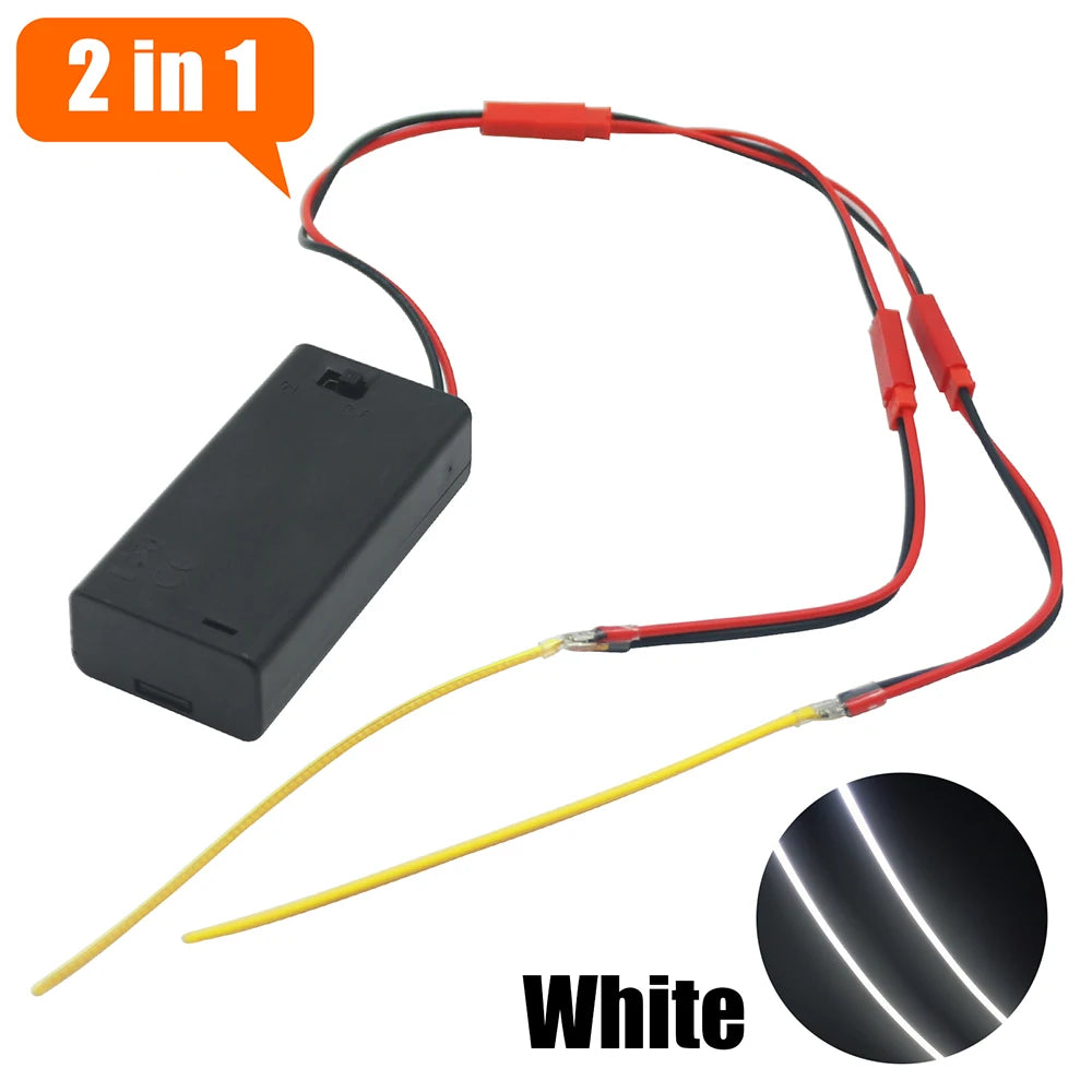 3V 110mm 190mm 300mm LED COB Filament Flexible Battery Lamp White Green Ice Blue Pink Retro Edison Bulb Parts LED Diode Decor