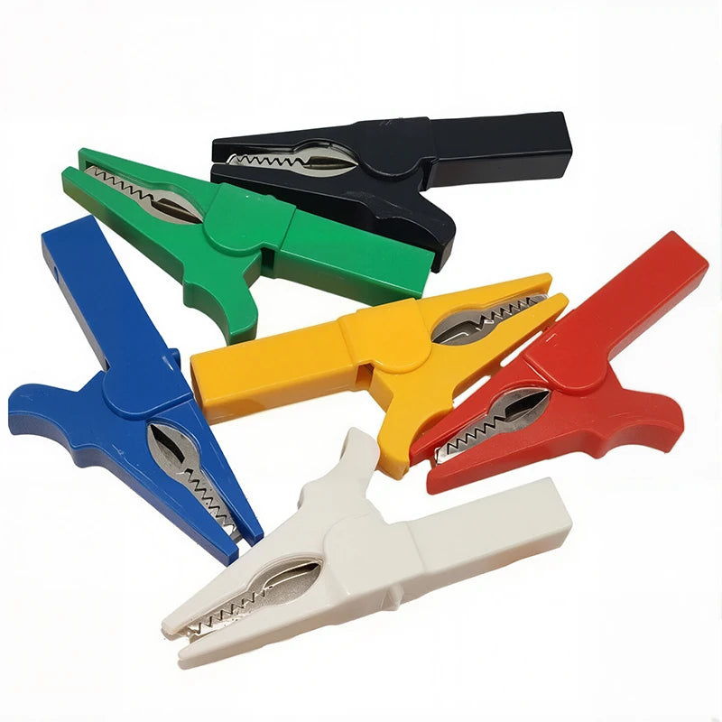 6pcs Alligator Clips 55mm Battery Test Crocodile Clamp Connector For Banana Plug 4mm Multimeter Pen Cable Probes Alligator Clip