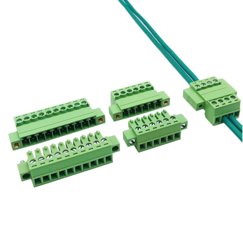 1/5/10 Pairs Weld-free Butt Connection 15EDGRKM-3.81mm Male Female Plug-in Terminal Block 2edg 2P/3P/4P-16P Pluggable Terminal