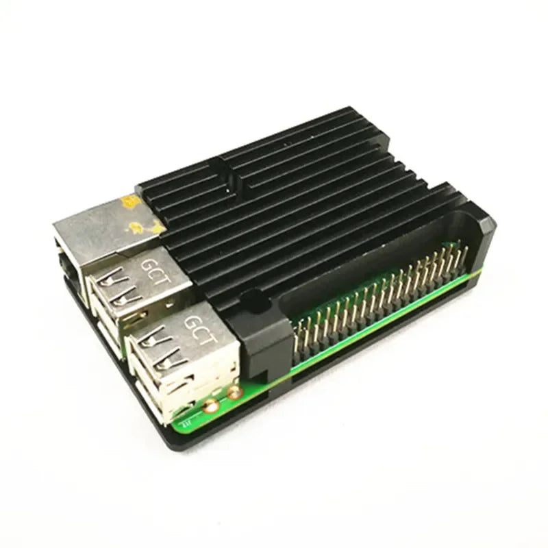 For Raspberry Pi 4 3 Model B 3B Plus Aluminum Case with Dual Cooling Fan Metal Shell Enclosure for RPI Raspberry Pi 4B 3B+ Model