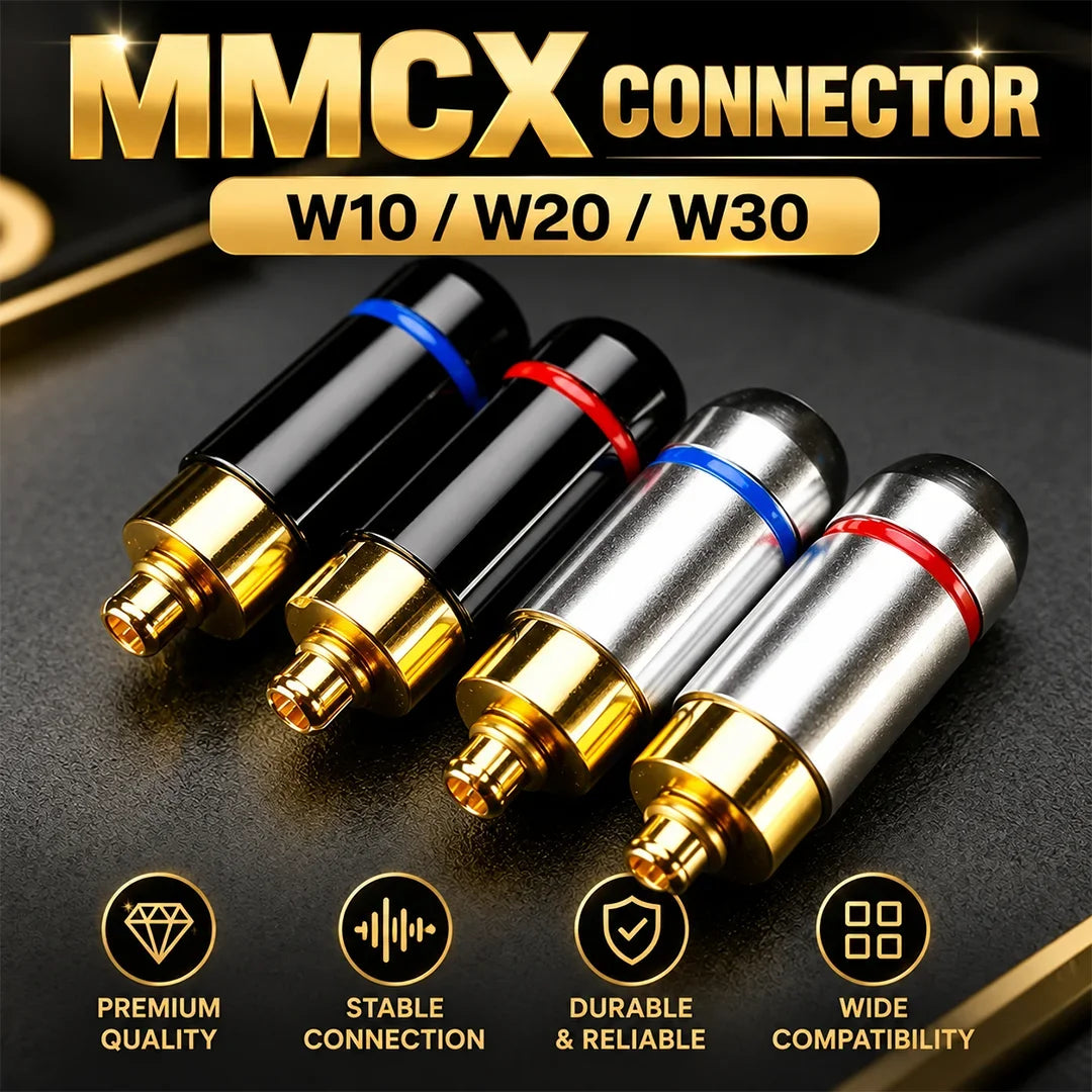 MMCX Connector Earphone Pin Plug Consumer Electronics DIY UE900 SE535 SE215 W10 W20 W30 Earphones Audio Jack Black Silver