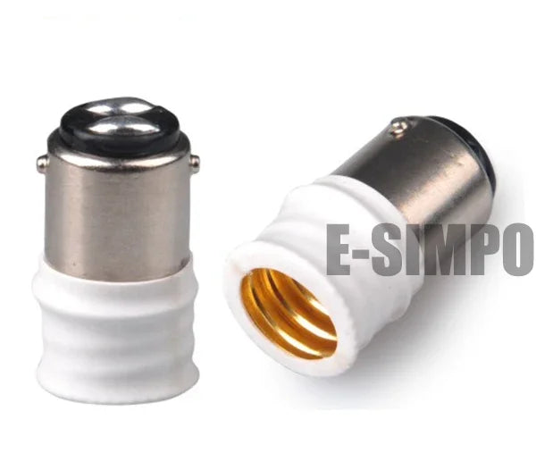10pcs BA15D To E14/E12 LED Chandelier Lampholder Light Socket Adapter EU E14/ US E12 Candelabra To Ba15d Lamp Base Converter