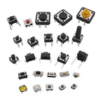 SMD DIP Micro Momentary Tact Switch Self-reset Push Button Micro Switch Assortment Kit for Car Remote Control Tablet